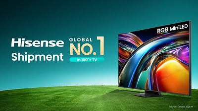 Laporan Omdia Semester I-2026: Hisense Pimpin Pasar Global TV 100 Inci ke Atas